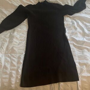 Banana Republic chocolate brown stretchy ribbed midi dress